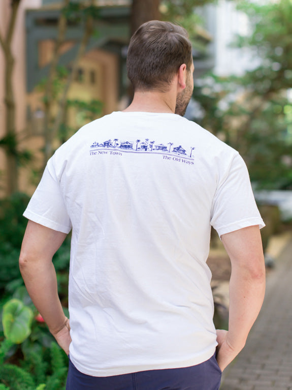 White Shortsleeve Unisex Seaside Tee