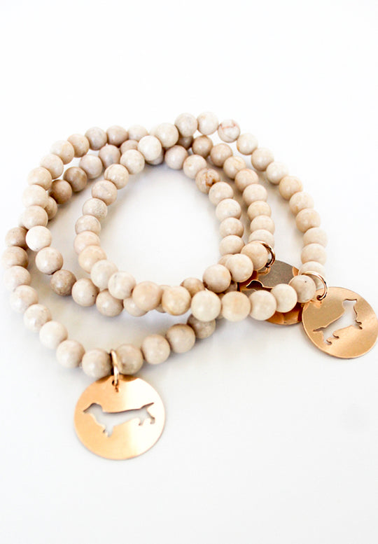 Riverstone Promise Bracelet with Bud Disc
