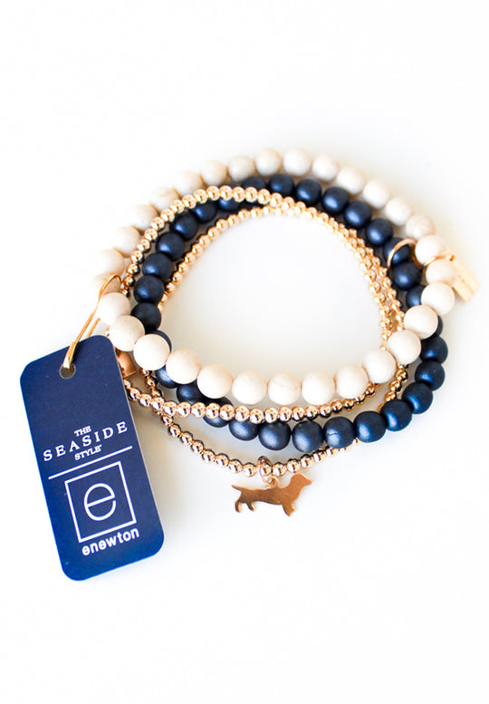 Navy Promise Bracelet with Seaside Tag
