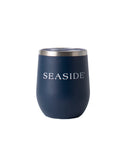 Navy Seaside Wine Tumbler