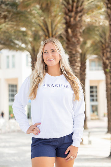 Unisex White Seaside Sweatshirt