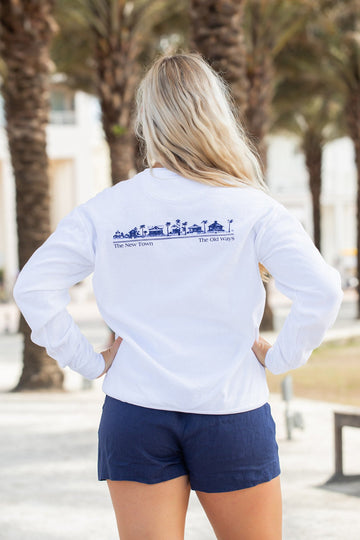 Unisex White Seaside Sweatshirt