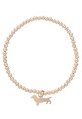 Classic 3mm Gold Bud the Dachshund Seaside Bracelet