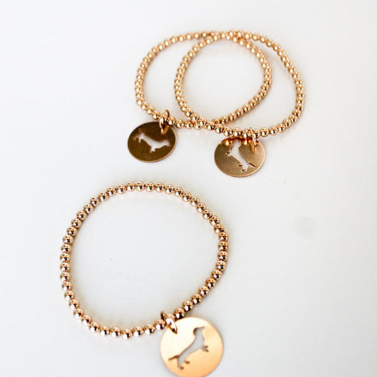 Classic Gold Bracelet with Bud Disc