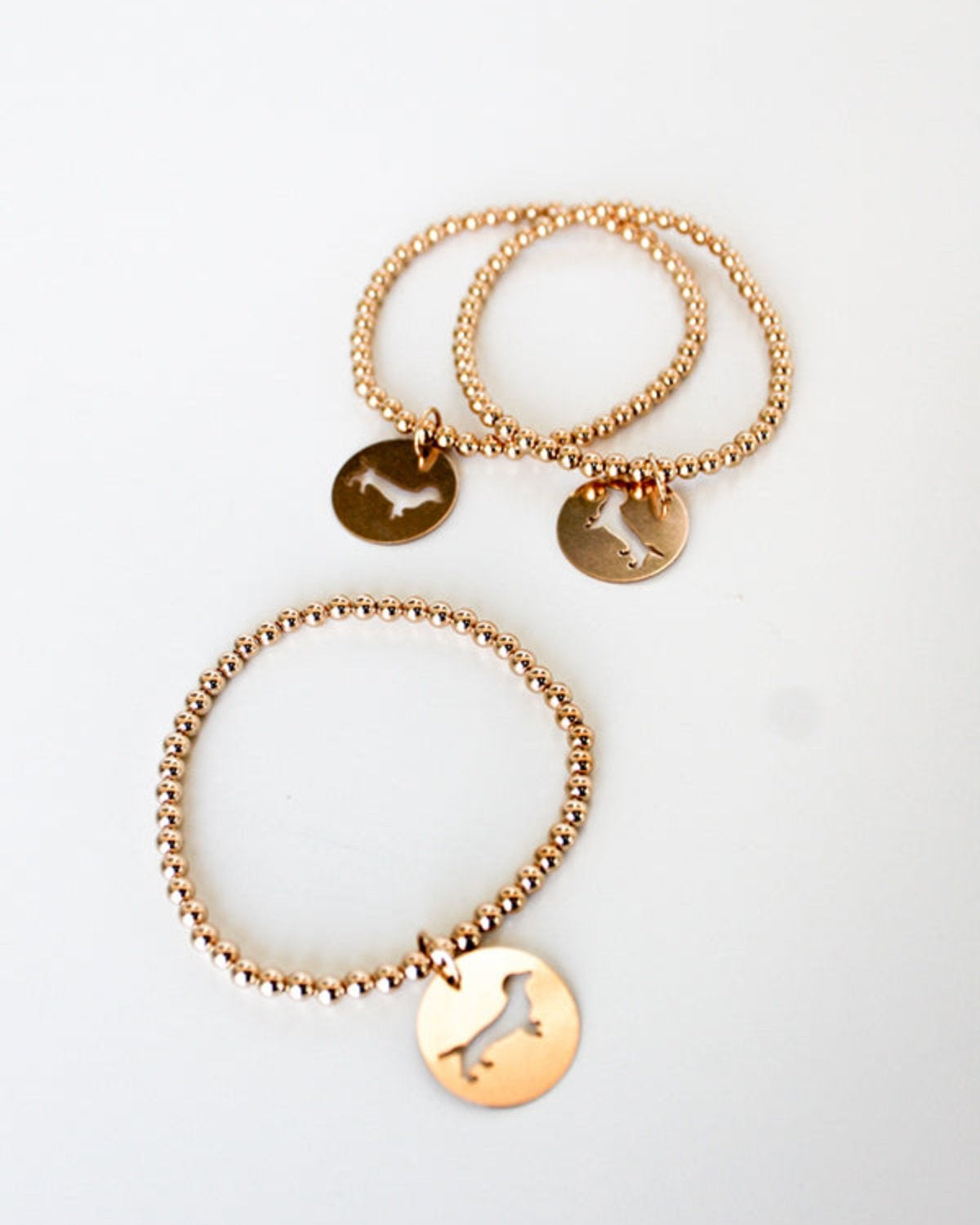 Classic Gold Bracelet with Bud Disc