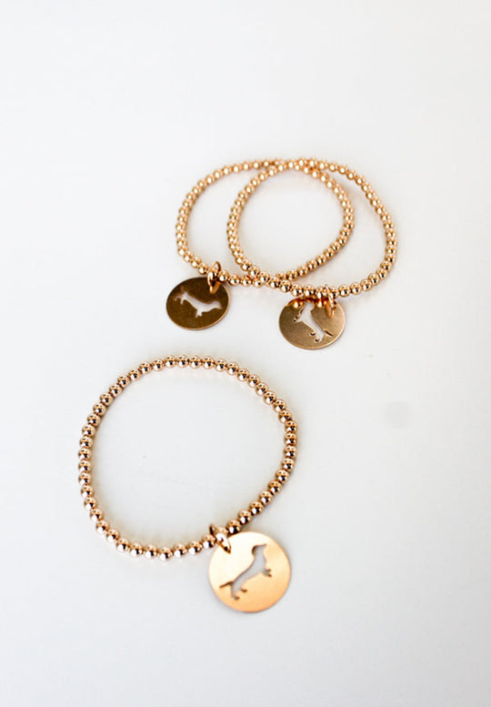 Classic Gold Bracelet with Bud Disc