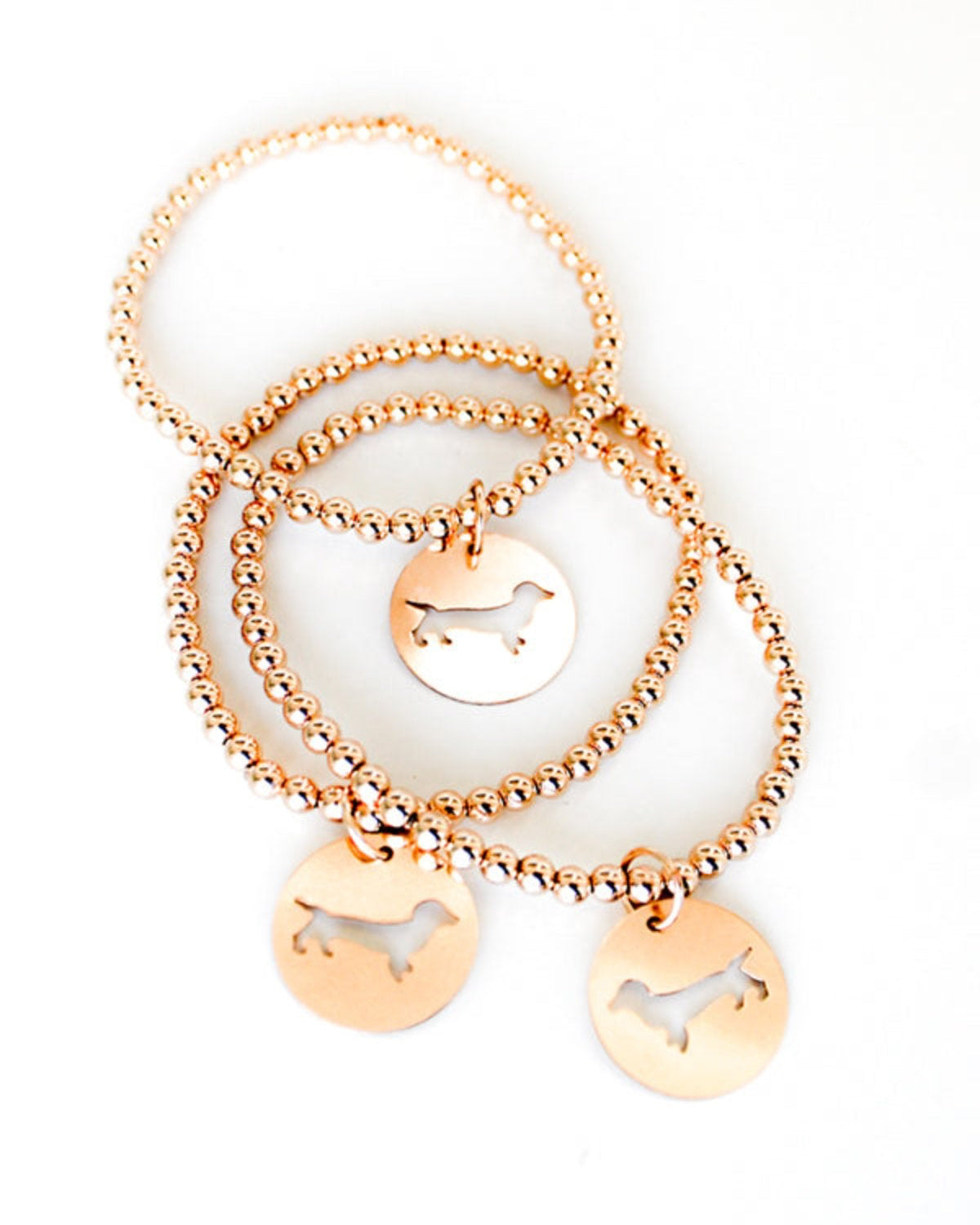 Classic Gold Bracelet with Bud Disc