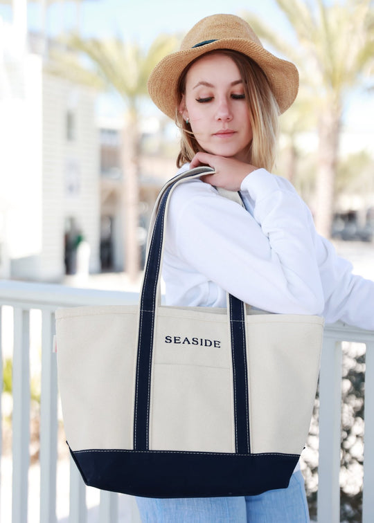 Medium Seaside Canvas Tote