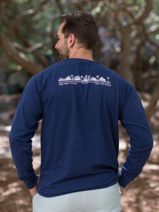 Navy Longsleeve Unisex Seaside Tee