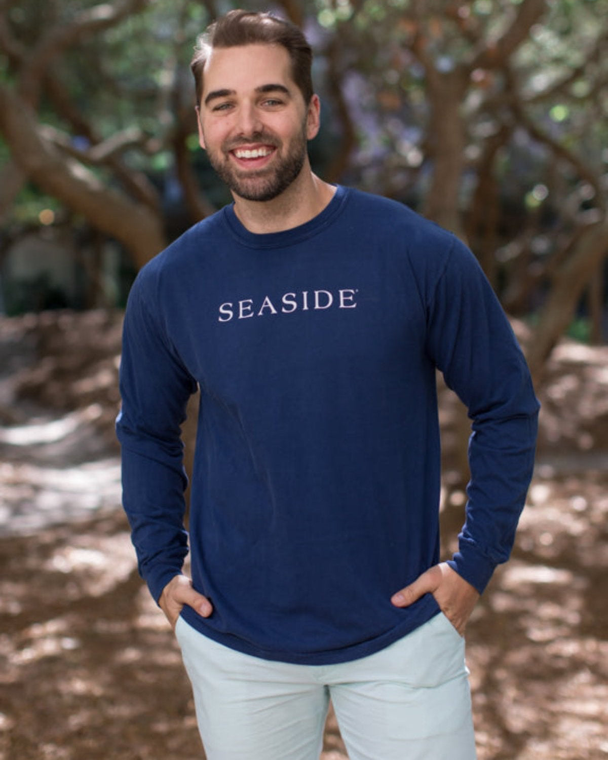 Navy Longsleeve Unisex Seaside Tee