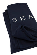 Navy Seaside Sweatshirt Blanket