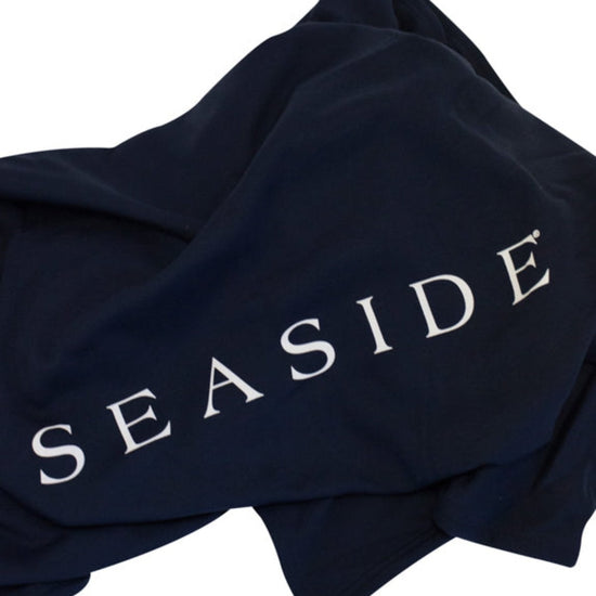 Navy Seaside Sweatshirt Blanket
