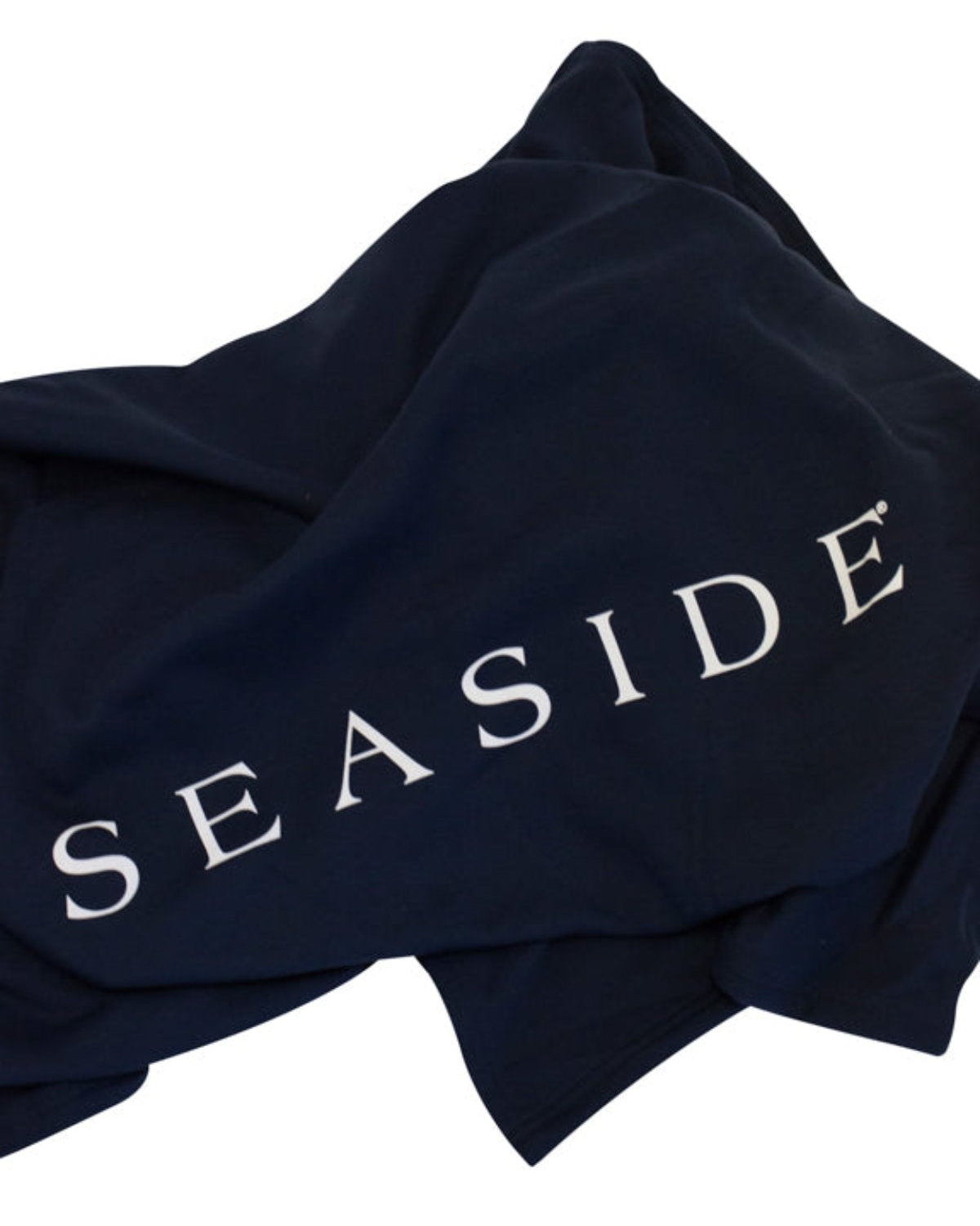 Navy Seaside Sweatshirt Blanket