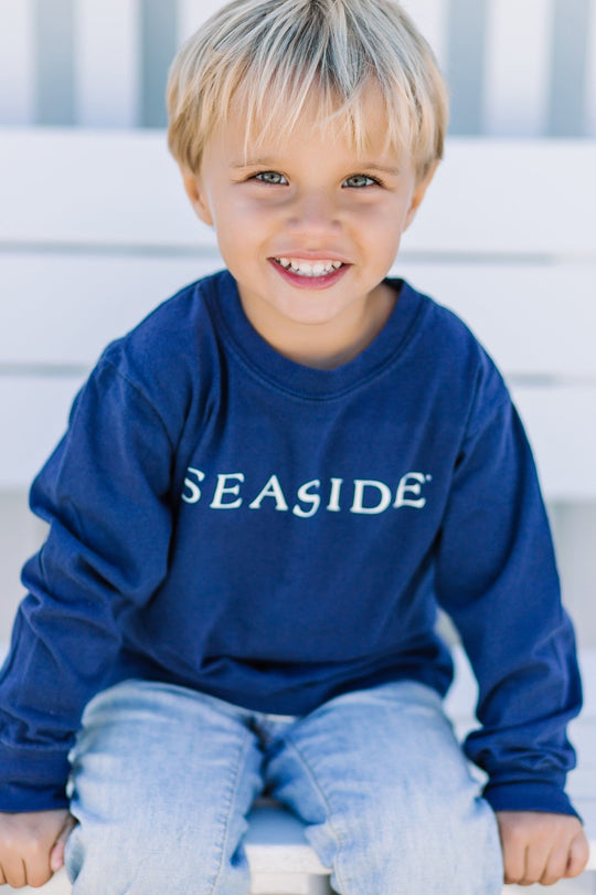 Navy Youth Kids Longsleeve Seaside Tee