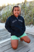 Navy Youth Seaside Zip Hoodie