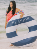 Navy and White Seaside Pool Ring Float