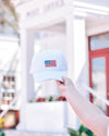 White American Flag Embroidered Hat