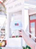 White American Flag Embroidered Hat