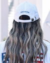 White American Flag Embroidered Hat