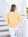 Gold Seaside Corded Embroidered Sweatshirt