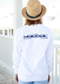 Unisex White Seaside Sweatshirt