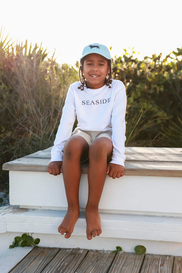 White Youth Long sleeve Seaside Tee