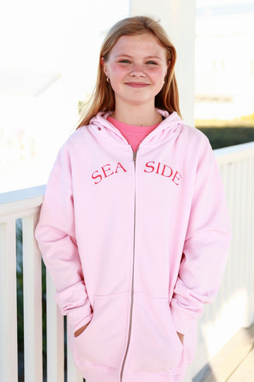 Youth Blossom Pink Zip Up with Watermelon SEASIDE® Lettering
